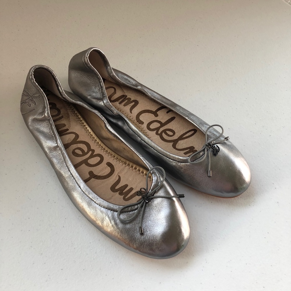 Sam Edelman silver flats